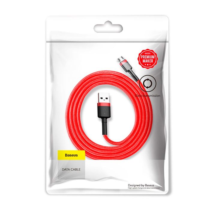 Кабель Baseus Cafule Cable USB For Micro 2.4A 1m Red+Red (CAMKLF-B09)