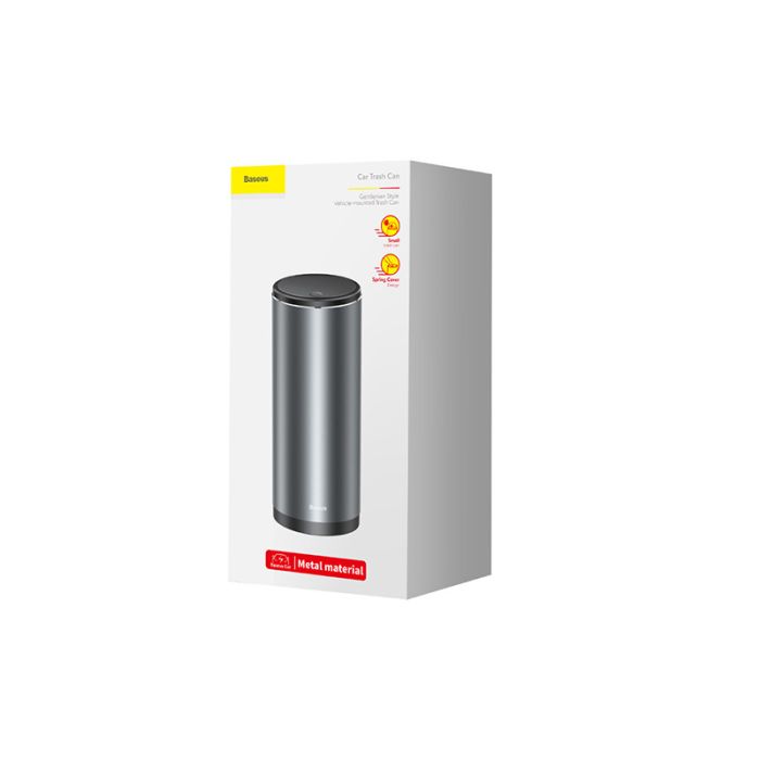 Автомобільний сміттєвий контейнер Baseus Gentleman Style Vehicle-mounted Trash Can（Bag1 roll/30）Dark gray (CRLJT-0G)
