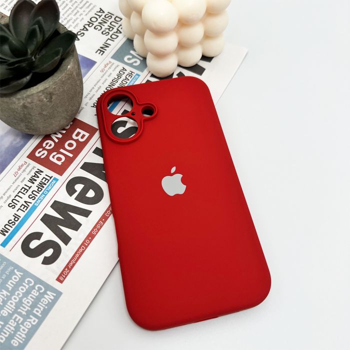 Чохол для смартфона Silicone Full Case AA Camera Protect for Apple iPhone 16 21,Rose Red (FullAAi16-21)