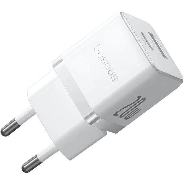 Мережевий зарядний пристрій Baseus Palm Fast Charger C+U 20W EU Moon White (P10111608213-00)
