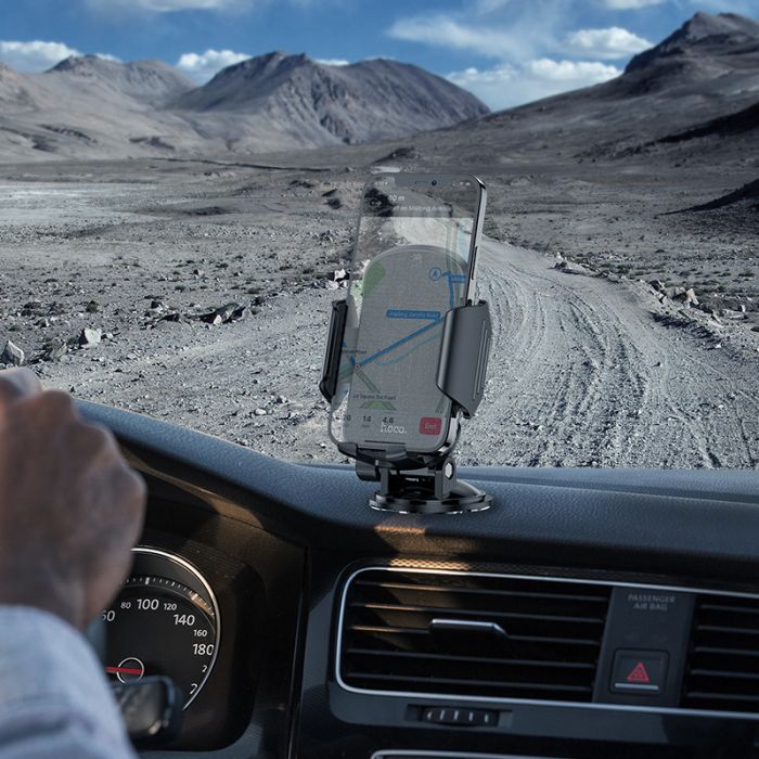 Автотримач для телефона HOCO CA82 Just fast suction cup car holder Black (6931474745767)