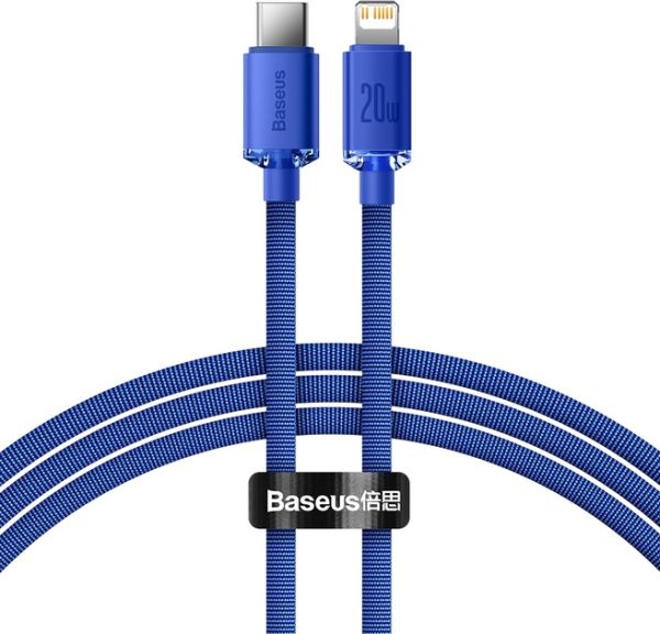 Кабель Baseus Crystal Shine Series Fast Charging Data Cable Type-C to iP 20W 2m Blue (CAJY000303)
