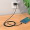 Кабель HOCO X52 USB to Type-C 3A, 1m, PVC, PVC connectors, magnetic, Black (6931474735546)