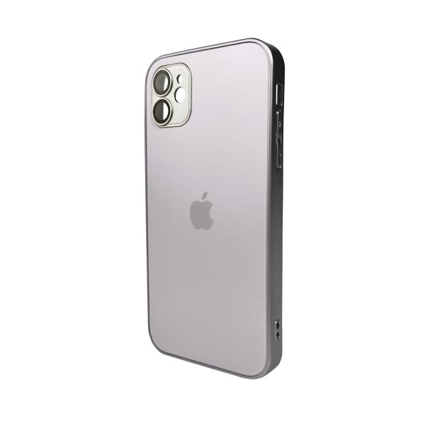 Чохол для смартфона AG Glass Matt Frame Color Logo for Apple iPhone 12 Titanium Grey (AGMattFrameiP12Grey)