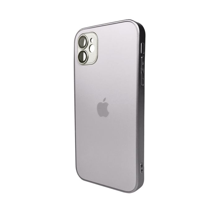 Чохол для смартфона AG Glass Matt Frame Color Logo for Apple iPhone 12 Titanium Grey (AGMattFrameiP12Grey)