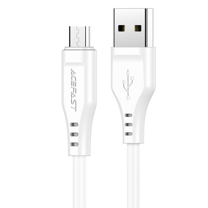 Кабель ACEFAST C3-09 USB to Micro 2,4A, 1.2m, TPE, TPE connectors, White (6974316280897)