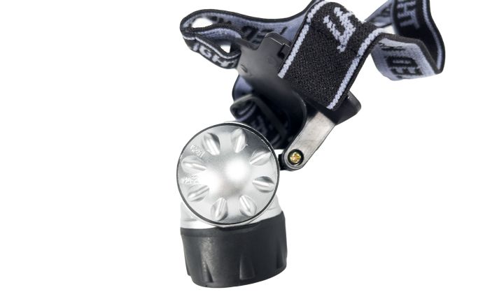 Ліхтар налобний світлодіодний 7 LED "GOOD BIKE" на батарейках водозахисний (92303-IS)