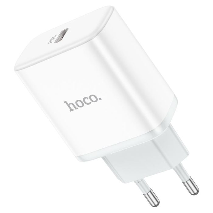Мережевий зарядний пристрій HOCO C104A Stage single port PD20W charger White (6931474782892)
