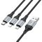 Кабель HOCO X102 Fresh 3-in-1 charging data cable (iP+Micro+Type-C) Black (6942007608794)