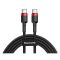 Кабель Baseus Cafule USB Cable Type-C-Type-C 3A 2m Red+Black (CATKLF-H91)