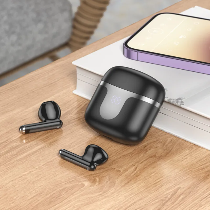 Бездротові навушники TWS HOCO EQ7 Snowflake Black (6942007617727)