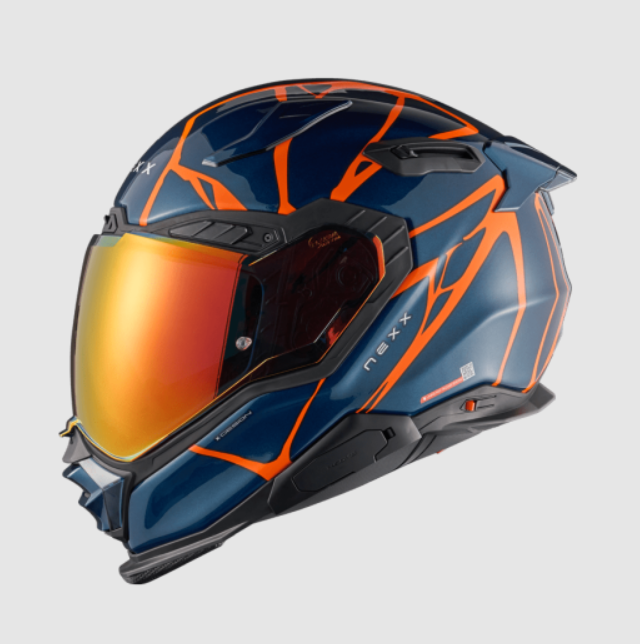 Мотошолом Nexx X.WST3 B-SIDE BLUE TEAL.ORANGE S