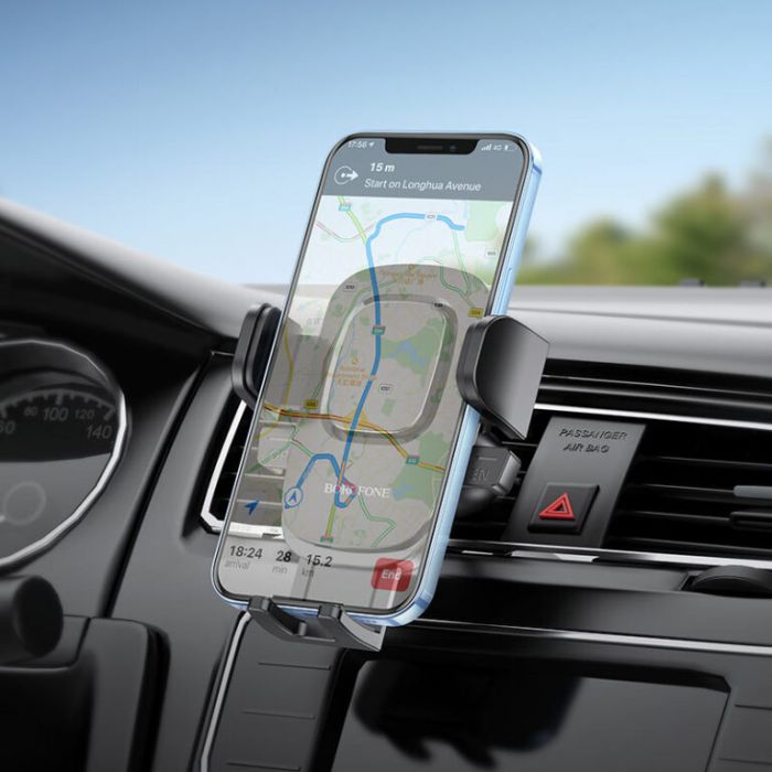 Автотримач для телефона BOROFONE BH69 air outlet car holder Black (6974443384413)