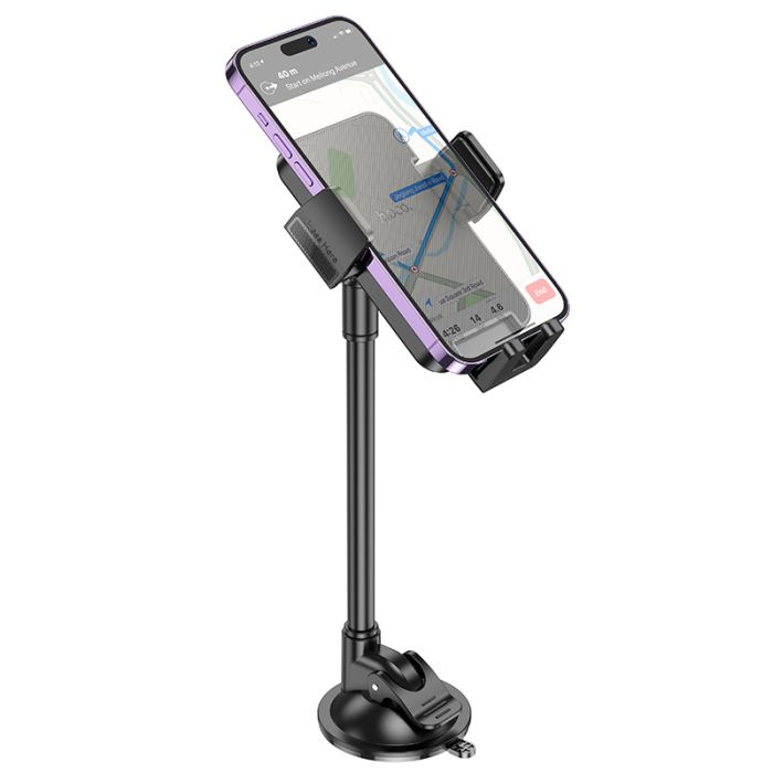 Автотримач для телефона HOCO H38 Cheetah car holder(windshield) Black (6942007617208)