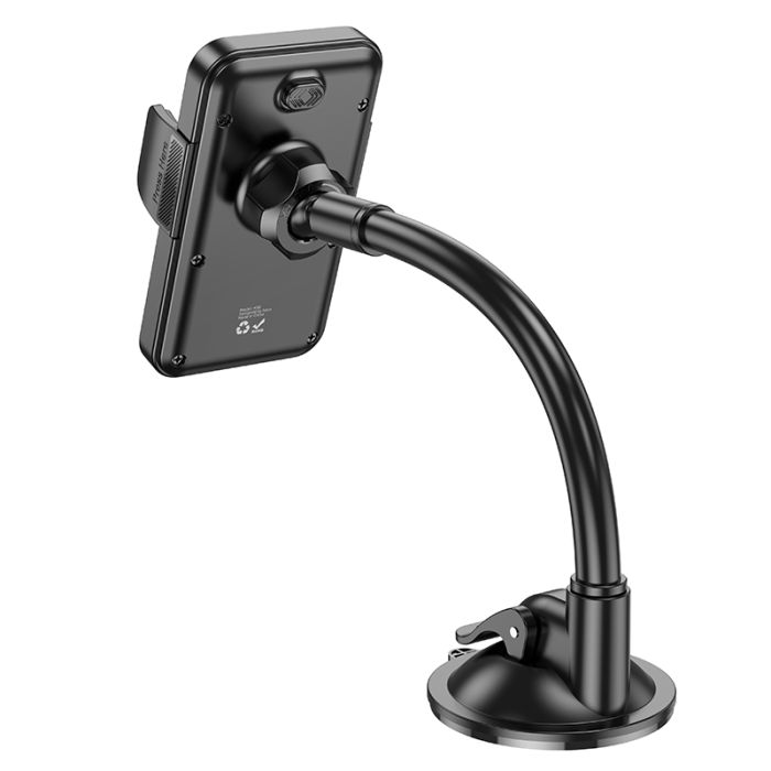 Автотримач для телефона HOCO H38 Cheetah car holder(windshield) Black (6942007617208)