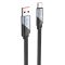 Кабель HOCO U119 USB to Type-C 5A, 1.2m, nylon, aluminum connectors, Black (6942007605007)