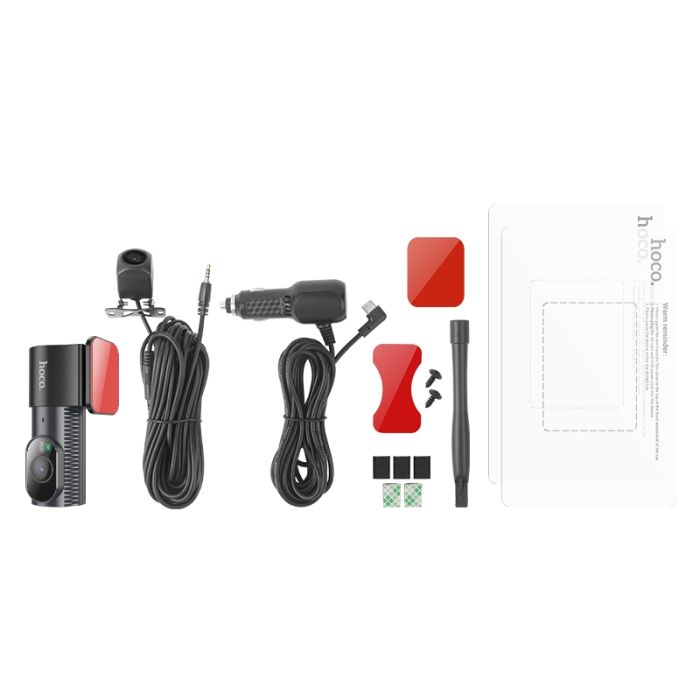 Відеореєстратор HOCO DV8 2K display hidden driving recorder(with rear camera) Black (6942007623384)