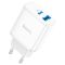 Мережевий зарядний пристрій HOCO C105A Stage dual port PD20W+QC3.0 charger White (6931474782946)
