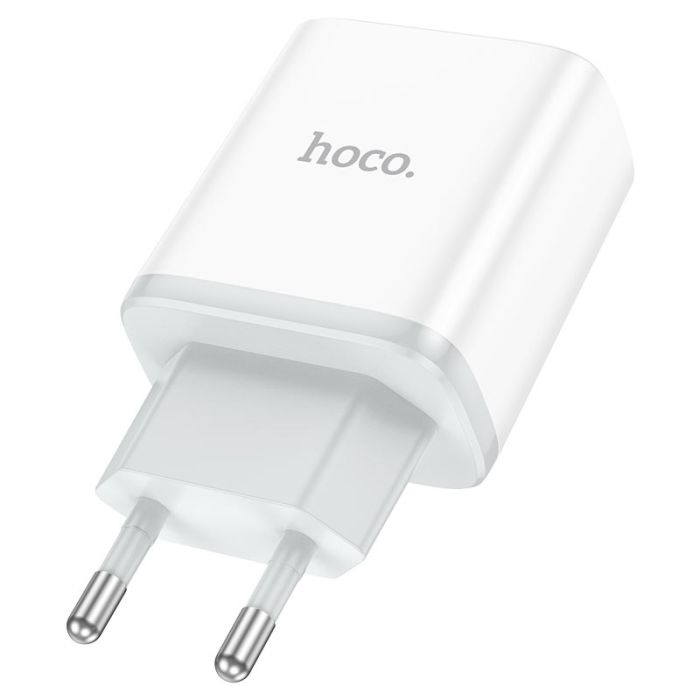 Мережевий зарядний пристрій HOCO C105A Stage dual port PD20W+QC3.0 charger White (6931474782946)