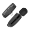 Бездротова мікрофонна система HOCO L15 Crystal lavalier (Lightning) Black (6931474789020)