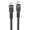 Кабель HOCO U110 Type-C to Type-C 60W charging data cable Black (6931474770622)