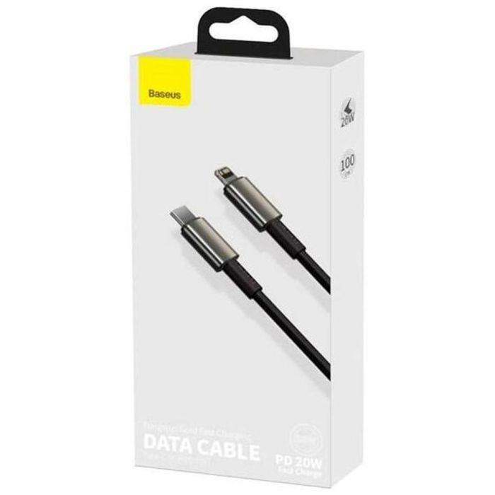 Кабель Baseus Tungsten Gold Fast Charging Data Cable Type-C to iP PD 20W 1m Black (CATLWJ-01)
