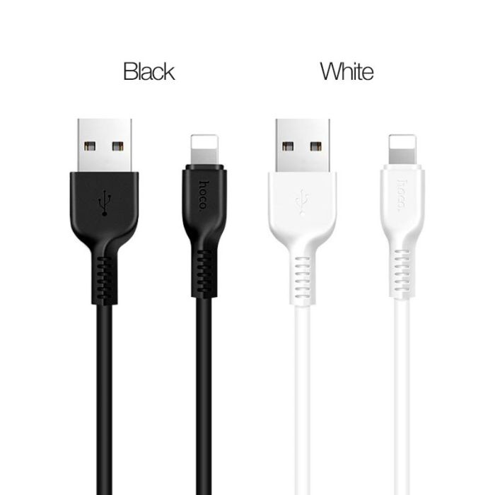 Кабель HOCO X20 USB to iP 2A, 2m, PVC, TPE connectors, Black (6957531068860)