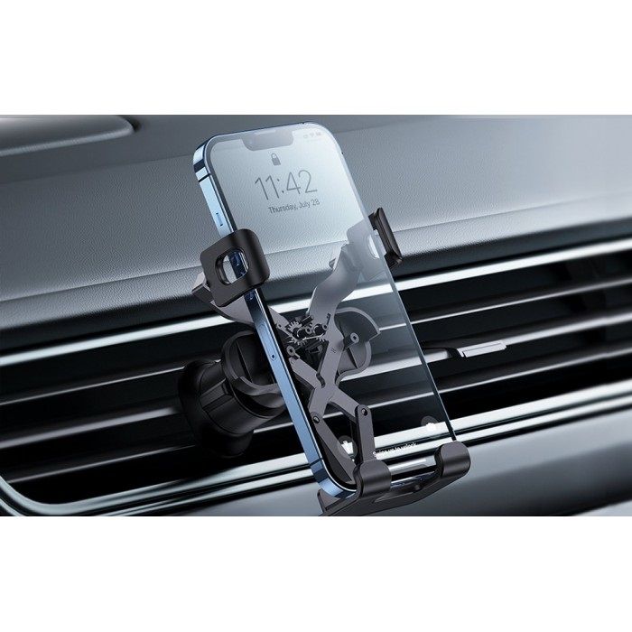 Автотримач для телефона Baseus Stable Gravitational Car Mount Lite (Air Outlet Version) black (SUWX010001)