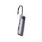 USB-хаб Baseus Metal Gleam Series 7-in-1 Multifunctional Type-C HUB Docking Station Gray（Type-C to HDMI*1+USB3.0*2+USB-C*1+PD*1+SD/TF*1) (WKWG020113)