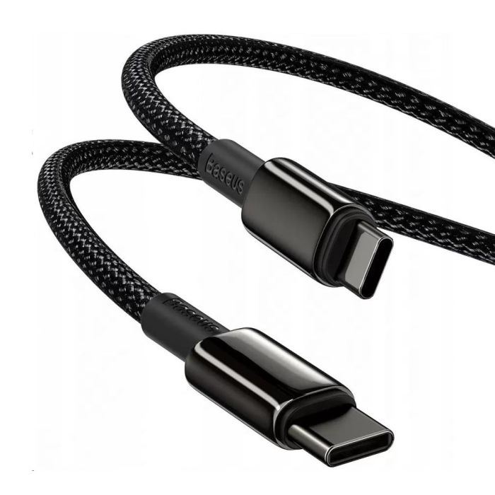 Кабель Baseus Tungsten Gold Fast Charging Data Cable Type-C to Type-C 100W 2m Black (CATWJ-A01)