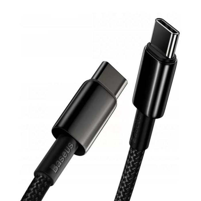 Кабель Baseus Tungsten Gold Fast Charging Data Cable Type-C to Type-C 100W 2m Black (CATWJ-A01)