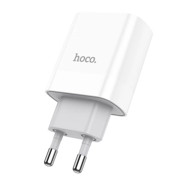 Мережевий зарядний пристрій HOCO C80A Rapido PD20W+QC3.0 charger(EU) White (6931474740519)
