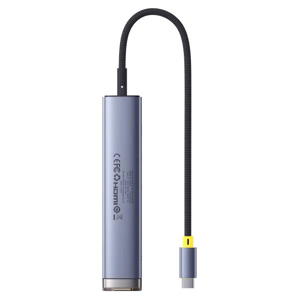 USB-хаб Baseus UltraJoy Series 7-Port HUB AIR Space Grey (Type-C to HDMI4K@60Hz*1+USB3.0*2+PD*1+SD/TF3.0*1+3.5mm*1) (B00052803811-02)