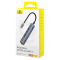 USB-хаб Baseus UltraJoy Series 7-Port HUB AIR Space Grey (Type-C to HDMI4K@60Hz*1+USB3.0*2+PD*1+SD/TF3.0*1+3.5mm*1) (B00052803811-02)