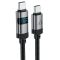 Кабель ACEFAST C15-03 USB-C to USB-C zinc alloy digital display braided charging data cable Black (6974316283720)
