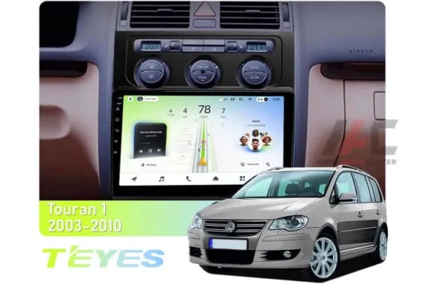 Штатна автомобільна магнітола Teyes CC4L 6+64 Gb Volkswagen Touran 1 2003-2010 (F2) 10"