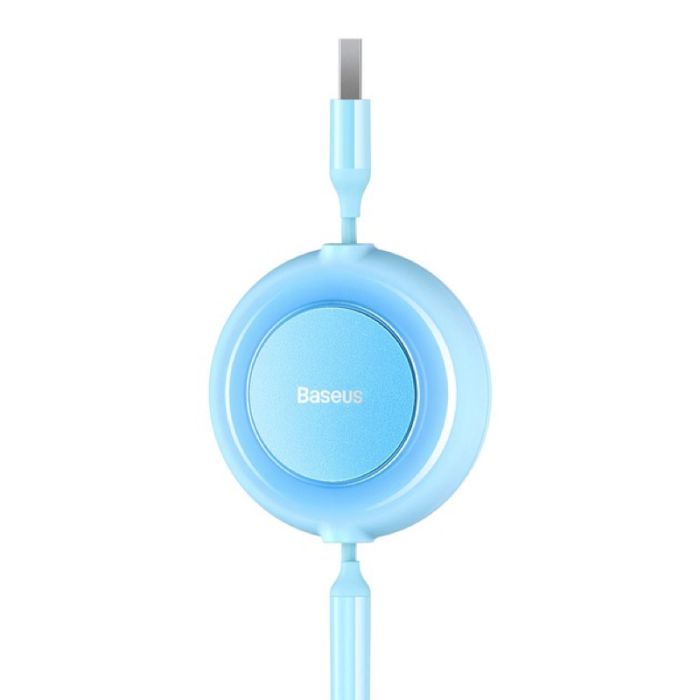 Кабель Baseus Bright Mirror 2 Series Retractable 3-in-1 Fast Charging  Data Cable USB to M+L+C 3.5A 1.1m Sky Blue (CAMJ010017)