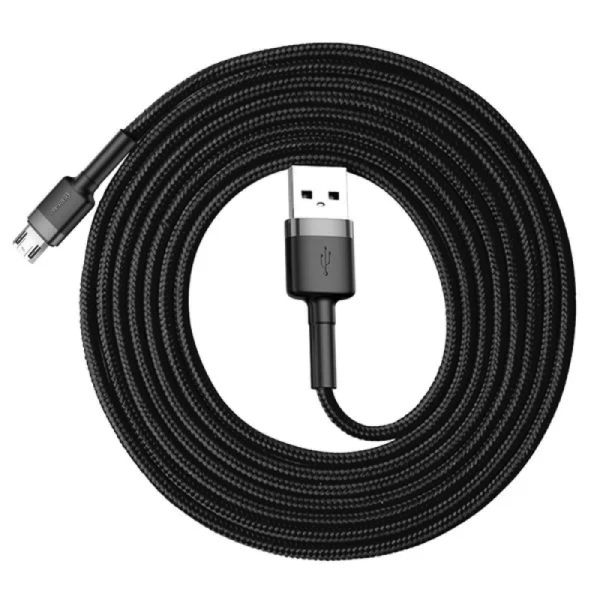 Кабель Baseus Cafule Cable USB For Micro 2.4A 1m Gray+Black (CAMKLF-BG1)