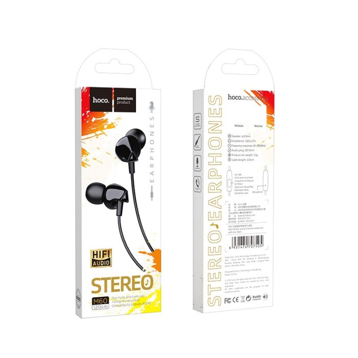 Навушники дротові HOCO M60 (3.5mm) Black (6931474707505)
