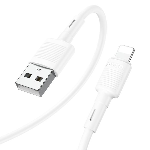 Кабель HOCO X83 USB to iP 2.4A, 1m, PVC, PVC connectors, White (6931474770875)