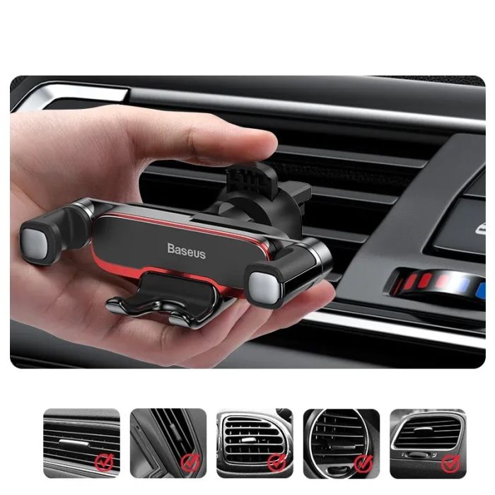 Автотримач для телефона Baseus Mr Hui Gravity Car Mount Black (SUYL-HU01)