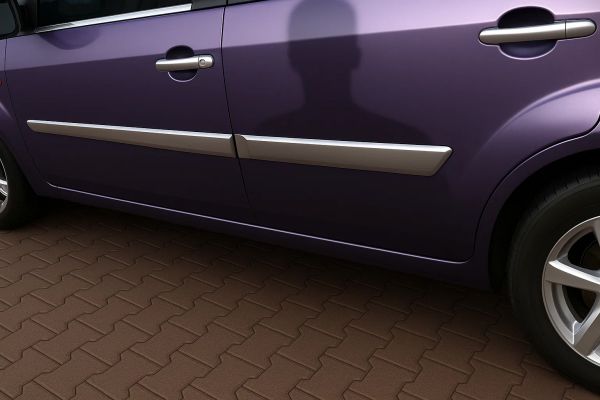 Дверные Молдинги Нержавеющая Сталь (4 шт) 2002-2005, OmsaLine - Итальянская Нержавейка для Ford Fiesta