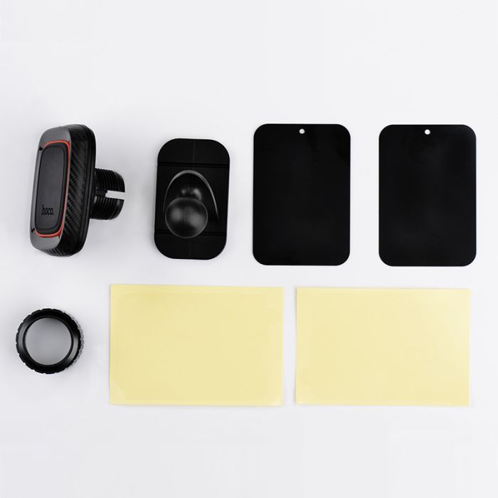 Автотримач для телефона HOCO CA24 Lotto series magnetic automotive center adsorbed holder Black (6957531065593)