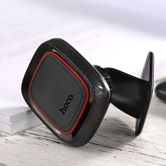 Автотримач для телефона HOCO CA24 Lotto series magnetic automotive center adsorbed holder Black (6957531065593)