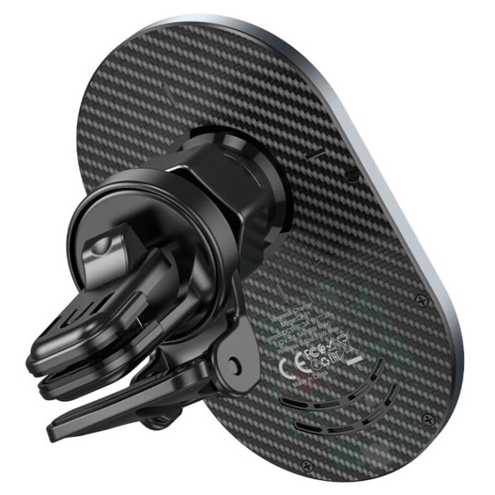 Автотримач для телефона з БЗП HOCO CA91 Magic magnetic wireless fast charging car holder Gray (6931474753465)