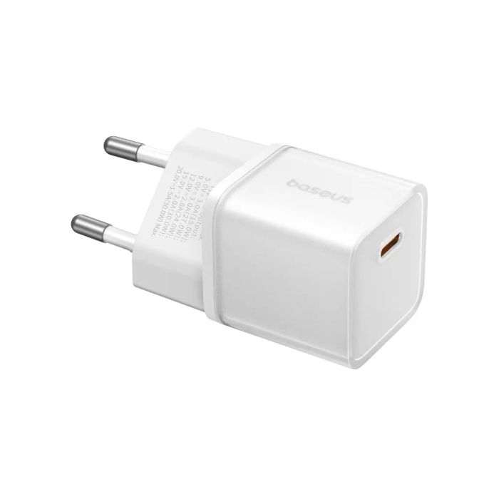 Мережевий зарядний пристрій Baseus  GaN5S Fast Charger 1C 30W EU Moon White (P10162504213-00)
