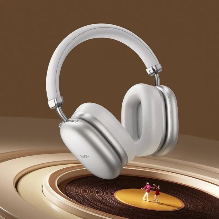 Бездротові накладні навушники HOCO W35 Max Auspicious ANC noise reduction BT headphones Silver (6942007631297)