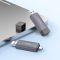 Кардрідер HOCO HB45 Spirit 2-in-1 USB/Type-C 2.0 card reader Metal Gray (6942007620512)