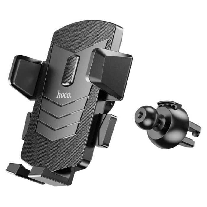 Автотримач для телефона HOCO CA86 Davy one-button air outlet car holder Black (6931474751485)