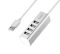 USB-хаб HOCO HB1 4USB Line machine Silver (6957531038146)
